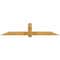 Ekena Millwork Eugene Rough Sawn Timber Gable Bracket, Western Red Cedar, 96"W x 20"H x 6"D x 6"F, 5/12 Pitch GBW096X20X0606EUG00RWR - alternate 1